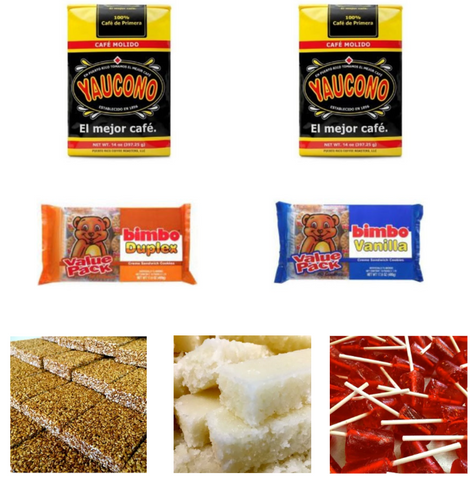 Combo 2 Coffee, 2 Bimbo Cookies and 3 Sweets, Shipping Included