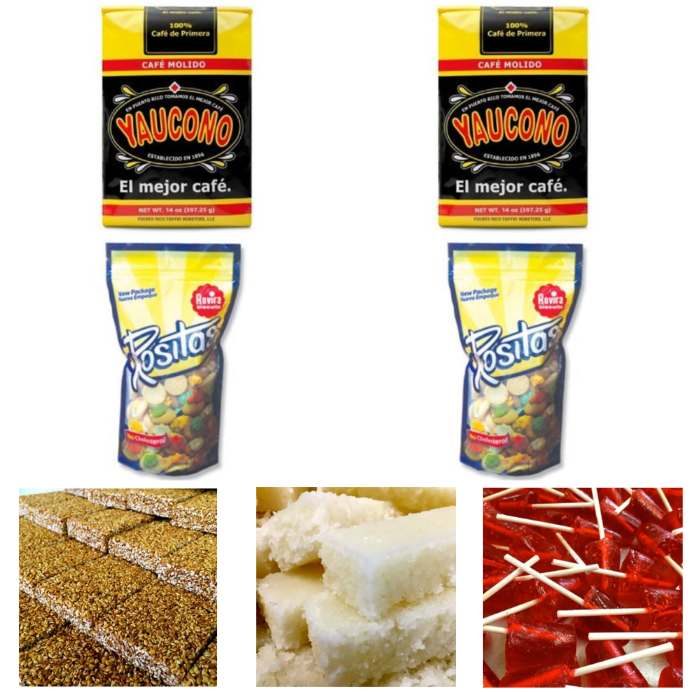 Combo 2 Coffee, 2 Rovira Rositas, and 3 Sweets, Shipping Included