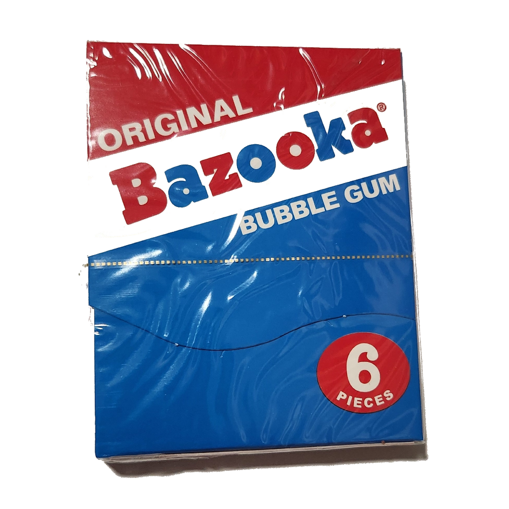 Bazooka Bubble Gum, 6 pieces