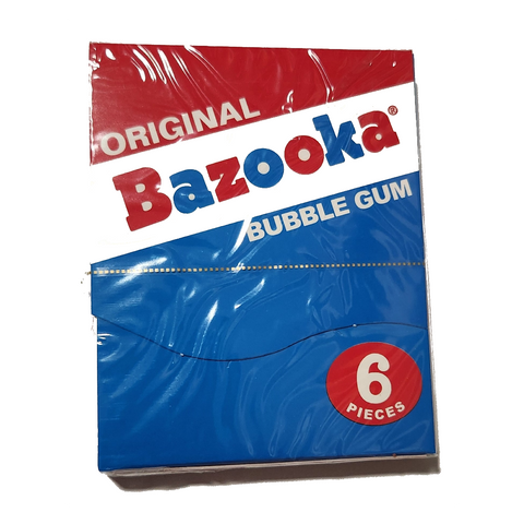 Bazooka Bubble Gum, 6 pieces