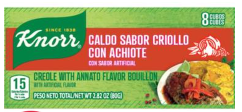 Knorr Creole with Annatto Bouillon 2 pack 2.82oz