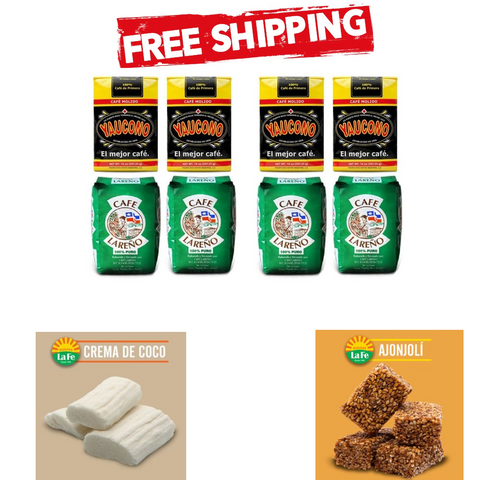 Coffee Combo 8 Bags, Yaucono and Lareño & 2 Sweets, with Shipping