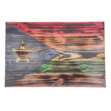 Puerto Rico Flag, Burnt Wood