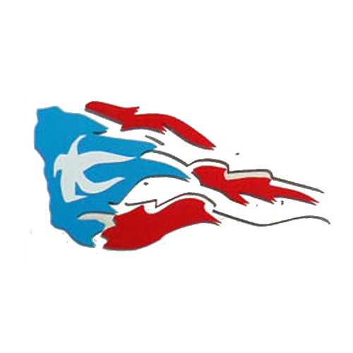 Sticker Fire Puerto Rico Flag