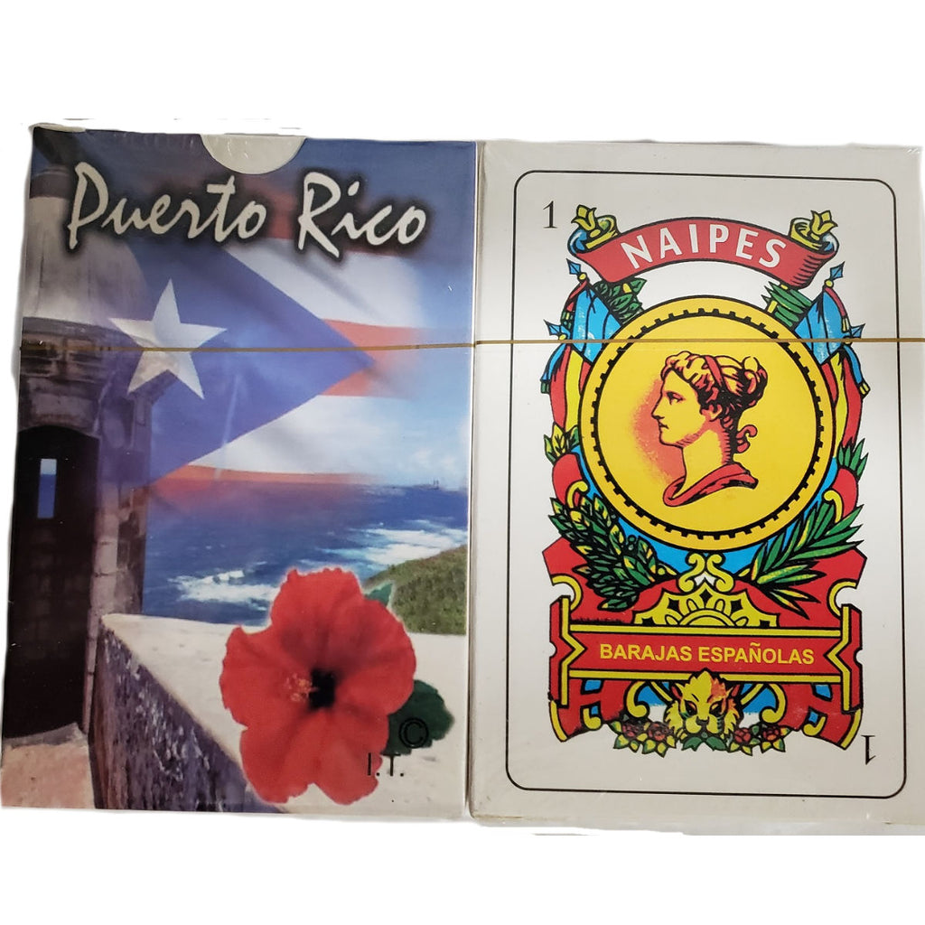 Puerto Rico Briscas Cards with Flower