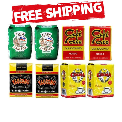 Coffee Combo 8 Bags, Yaucono, Crema, Rico and Lareño