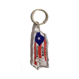 Puerto Rico Island Flag Keychain