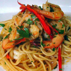 Langostinos with Marinana Pasta Recipe