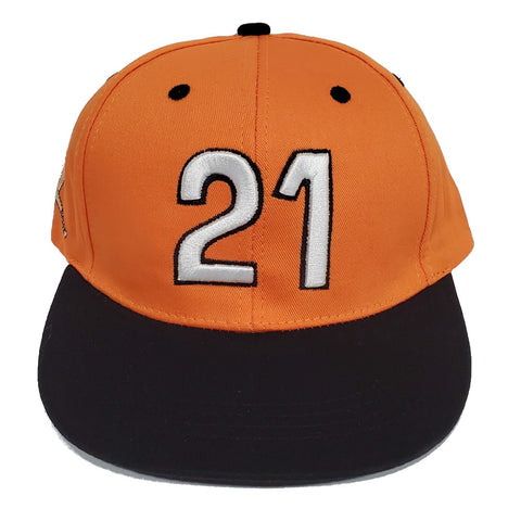 Roberto Clemente 21 Baseball Cap Orange and Black