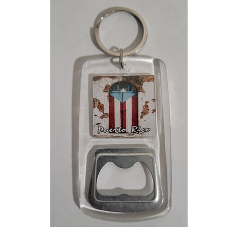 Puerto Rico Flag Door Opener Keychain