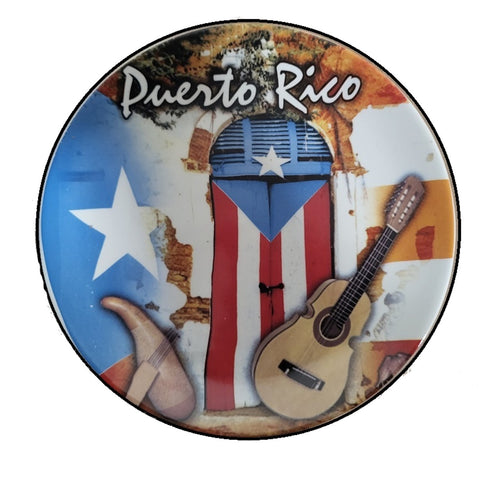 Puerto Rico Decorative Plate Door Flag